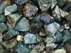 Moss Agate Rough Rocks for Tumbling Bulk Wholesale 1LB options