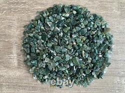 Moss Agate Semi Tumbled Gemstone Mini Chips 5-15 mm, Wholesale Bulk Lot