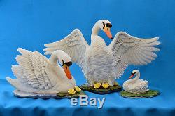 Museum Quality Boehm Porcelain Swan Family