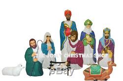 NEW 10pc Life Size Nativity Scene Plastic Christmas Blow Mold lot
