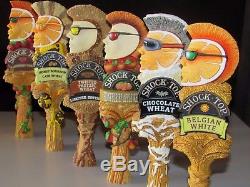NEW 7 Shock Top Beer Tap Handle Lot Pretzel Apple Raspberry Chocolate Honey Bar