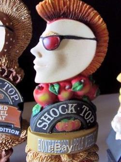 NEW 7 Shock Top Beer Tap Handle Lot Pretzel Apple Raspberry Chocolate Honey Bar