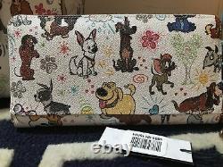 NEW Disney Dooney & Bourke Dogs Sketch 3 Piece Lot TOTE, WALLET, COSMETIC PURSE