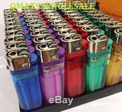NEW LOT OF 100 DISPOSABLE CIGARETTE LIGHTERS Classic Full Size WHOLESALE