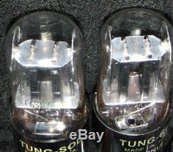 NOS PAIR Tung-Sol 6SN7GT VT-231 Vintage Tube's Getter Ear's Mica Black Plate