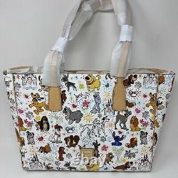 NWT GENUINE Dooney & Bourke DISNEY PAW PRINTS Dog Sketch Tote & Cosmetic Case