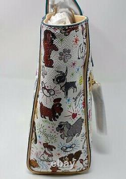 NWT GENUINE Dooney & Bourke DISNEY PAW PRINTS Dog Sketch Tote & Cosmetic Case