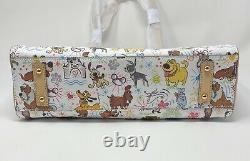 NWT GENUINE Dooney & Bourke DISNEY PAW PRINTS Dog Sketch Tote & Cosmetic Case