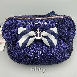 NWT Loungefly Disney Cruise Line MINNIE MOUSE SEQUIN Mini BackpackFanny Pack A