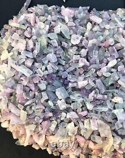 Natural Bicolor Kunzite Parcel, Whole Sale Crystals, Kunzite Rough Stone 200 g