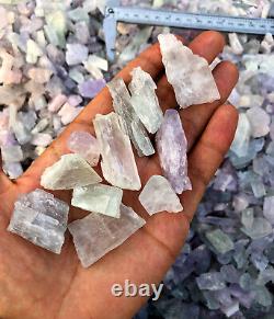 Natural Bicolor Kunzite Parcel, Whole Sale Crystals, Kunzite Rough Stone 200 g
