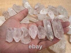 Natural Clear Quartz Crystal Points 1 to 3 Inches, Wholesale Bulk Lot