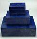 Natural Lapis Lazuli Jewelry Box Set, 3 Size Handmade Boxes Set With Marble Afg