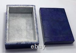 Natural Lapis Lazuli jewelry box set, 3 Size Handmade Boxes Set With Marble Afg