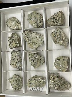 Natural Micro Pyrite Crystal Mineral Specimen Wholesale Lot Of 12-Spain