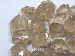 Natural Unheated Topaz Terminated Crystals 21 Pcs lot from Skardu Pak 660 Gram