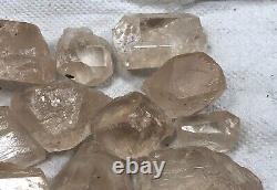 Natural Unheated Topaz Terminated Crystals 21 Pcs lot from Skardu Pak 660 Gram