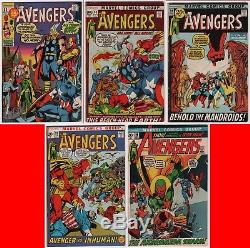 Neal Adams art Avengers #92 93 94 95 96 lot of 5 Kree/Skrull War 1971 Marvel