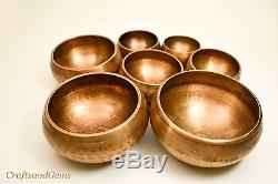 Nepalese Hand Made Seven Set Singing Bowl Amazing Sounds Meditaion Healing Bowls