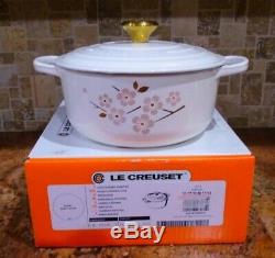 New Le Creuset Cast Iron Limited Edition Sakura Cherry Blossom #20 2.75 Qt Box