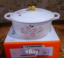 New Le Creuset Cast Iron Limited Edition Sakura Cherry Blossom #20 2.75 Qt Box