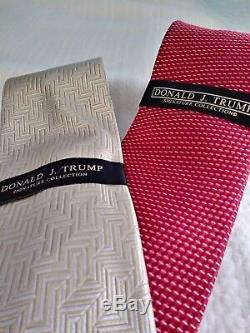 New Two Donald J. Trump Signature Collection 100% Silk New Mens Tie Get $999