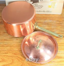 New Vintage Paul Revere Ware USA 1976 Solid Copper Pot 2 QT Sauce Pan NIB NOS