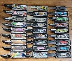 New Wholesale Lot 27 Pcs Tactical Assorted Spring Folding Assisted Pocket Knife
