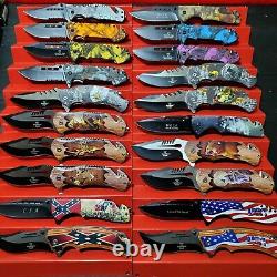 New Wholesale Lot 60 Pcs Tactical Assorted Spring Folding Assisted Pocket Knife