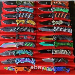 New Wholesale Lot 60 Pcs Tactical Assorted Spring Folding Assisted Pocket Knife