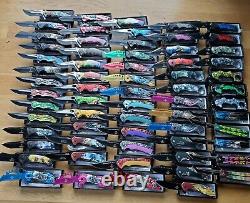New Wholesale Lot 65 Pcs Tactical Assorted Spring Folding Assisted Pocket Knife