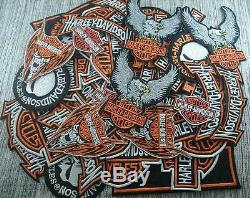 New Wholesale Mix Lot Of 50 HARLEY DAVIDSON & MOTORCYLE PATCHES Sew Embroider