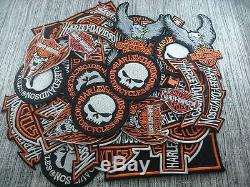 New Wholesale Mix Lot Of 50 HARLEY DAVIDSON & MOTORCYLE PATCHES Sew Embroider
