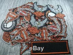 New Wholesale Mix Lot Of 50 HARLEY DAVIDSON & MOTORCYLE PATCHES Sew Embroider
