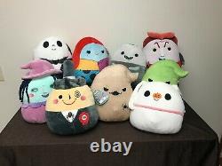 Nightmare Before Christmas Squishmallows Zero Jack Sally Oogie Boogie LOT of 9