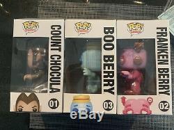 ORIGINAL SET Funko Pop Ad Icons Count Chocula #01 Frankenberry #02 Boo Berry #03