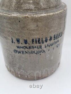 Owensboro, KY Whiskey Jug J. W. M Field & Sons Wholesale Liquors VERY RARE