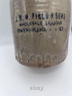 Owensboro, KY Whiskey Jug J. W. M Field & Sons Wholesale Liquors VERY RARE