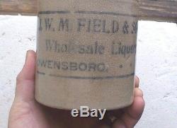 Owensboro, Ky J. W. M. Field & Sons Wholesale Liquors Small 7 1/4stoneware Jug