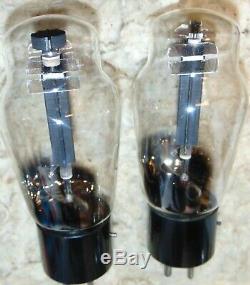 PAIR TUNG-SOL TYPE 50 / 250 / 350 TUBES Very Rare Mica shielded CUP Getter NOS