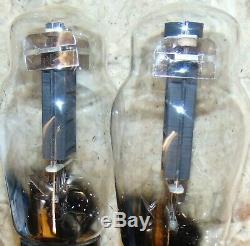 PAIR TUNG-SOL TYPE 50 / 250 / 350 TUBES Very Rare Mica shielded CUP Getter NOS