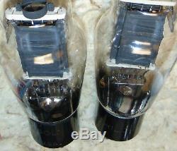 PAIR TUNG-SOL TYPE 50 / 250 / 350 TUBES Very Rare Mica shielded CUP Getter NOS