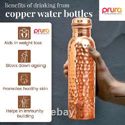 PRURA Wholesale Sets 20 Copper Bottles Lots 1000 Ml Water Bottle For Reselling