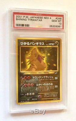 PSA 10 GEM MINT Pokemon Complete Japan Neo Shining Lot Charizard and friends
