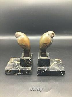 Pair of French Art deco Bookends signed O. Lelievre