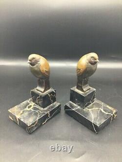 Pair of French Art deco Bookends signed O. Lelievre