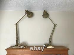 Pair of HERBERT TERRY 1227 ANGLEPOISE TWO STEP SCUMBLE/MOTTLED Desk Lamps