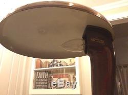 Pair of Vtg machine age Faries Norman Bel Geddes Cobra design table lamps 1947