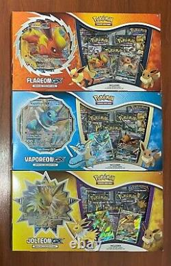 Pokemon TCG Jolteon Vaporeon Flareon GX Special Collection 3 BOX SET SHIPS NOW