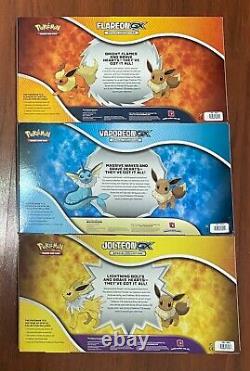 Pokemon TCG Jolteon + Vaporeon + Flareon GX Special Collection Boxes SHIPS NOW